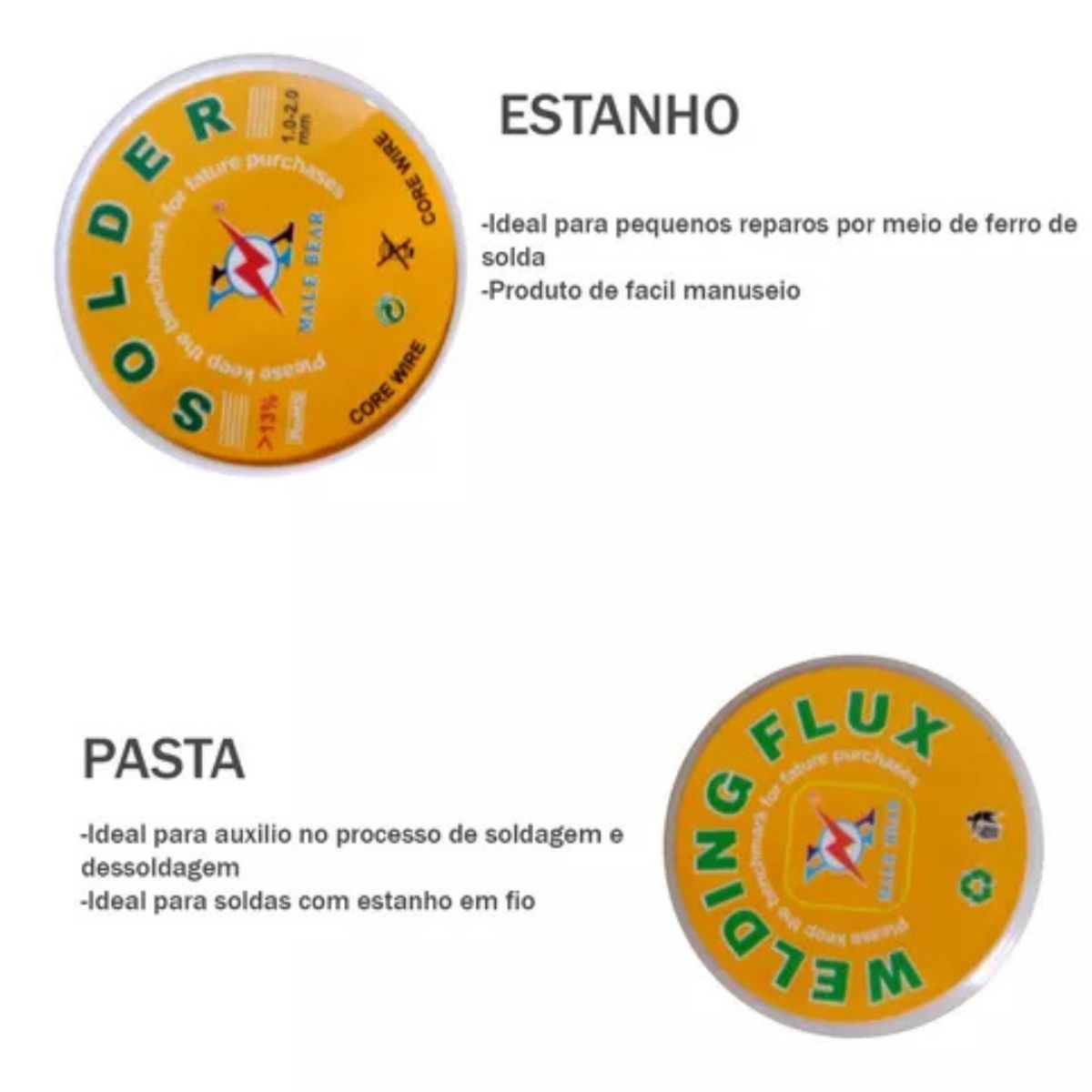 GENERICO - Soldador Cautin Eléctrico Genérico 83468 Amarillo 60w