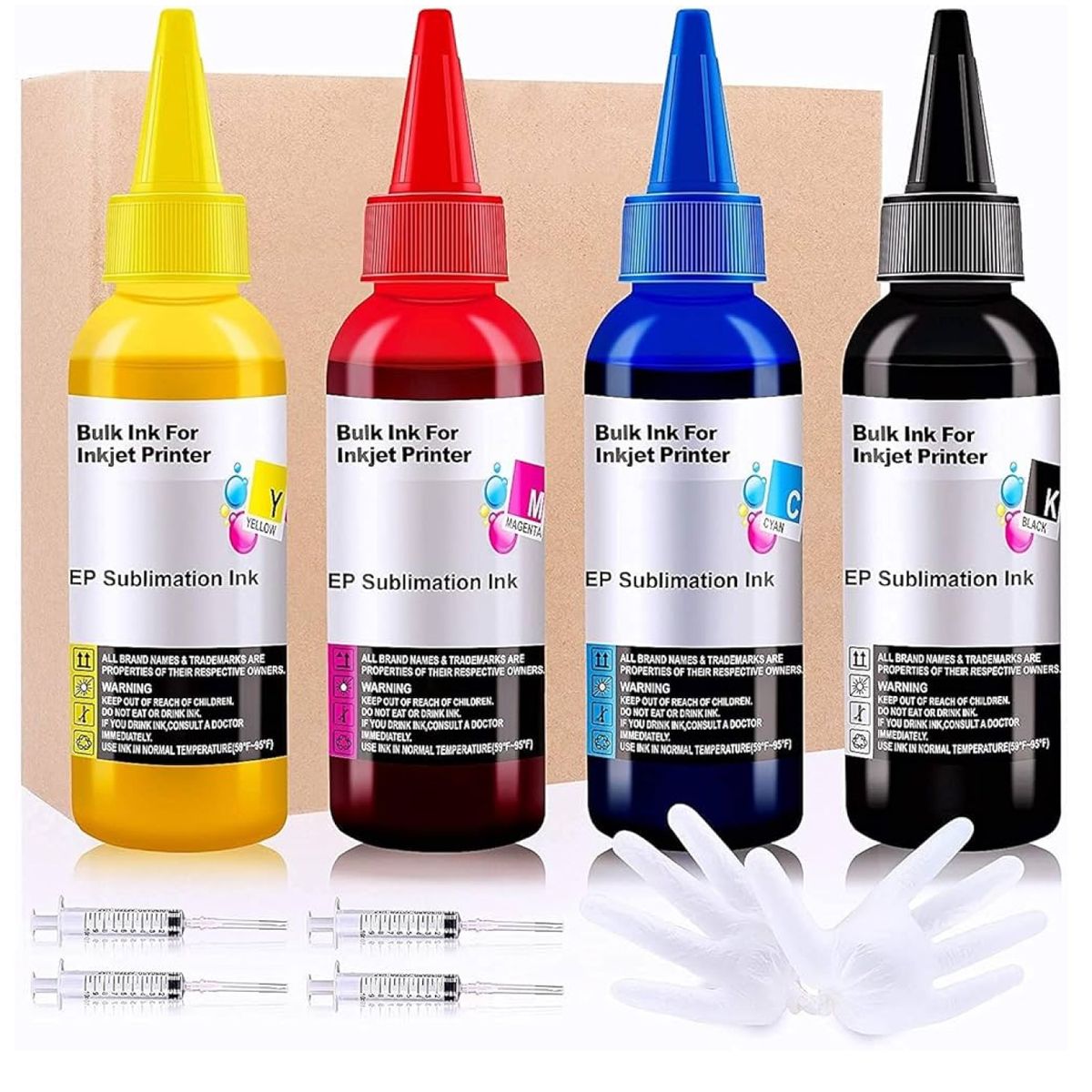 GENERICO - Tinta de Sublimacion Pack de 4 colores,Printers Jack 400 ml