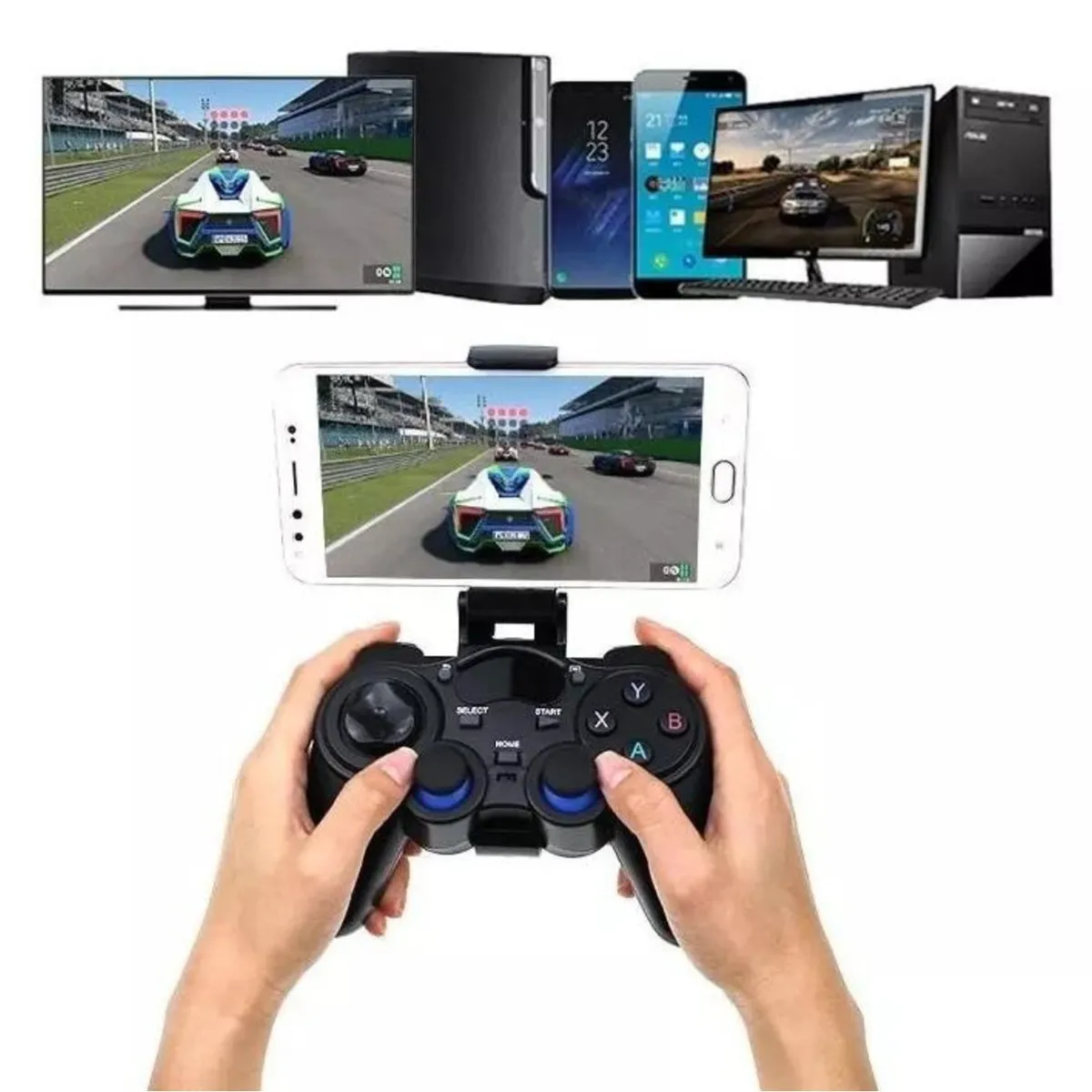 GENERICO - Gamepad JOYSTICK Inalámbrico Compatible PC PS3 y Android