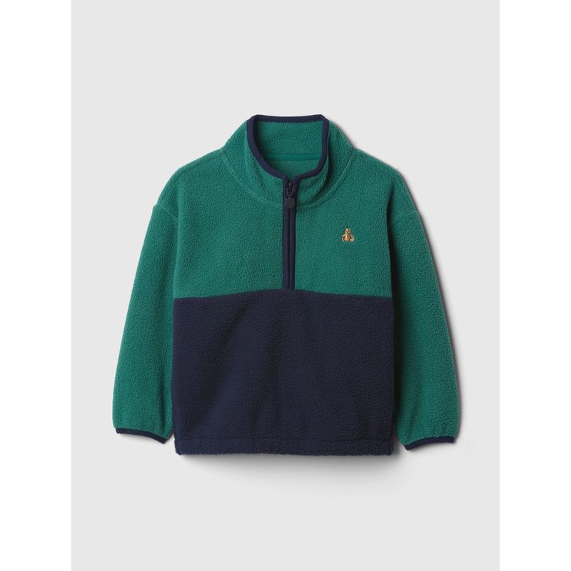 GAP - Polar Toddler Niño Sherpa Medio Cierre Verde GAP