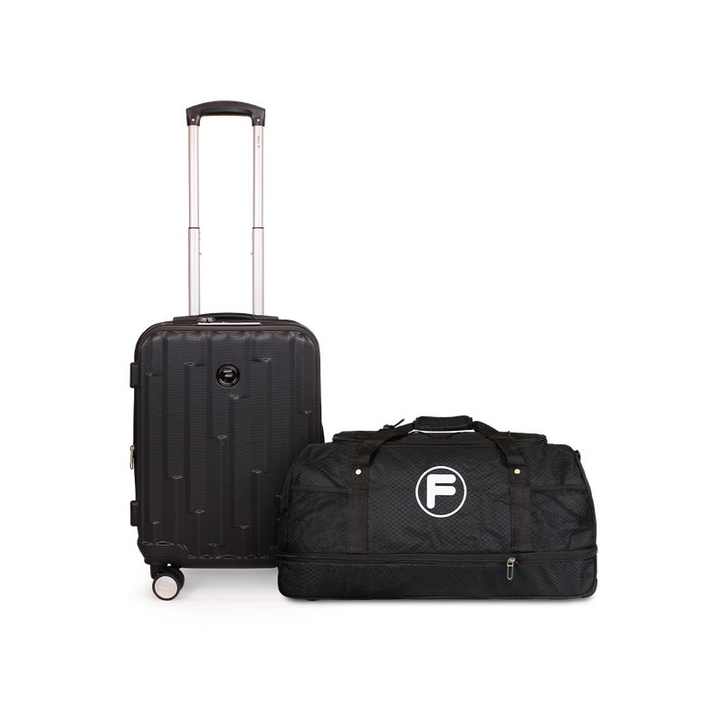 F - Maleta de cabina Flip negra + Bolso enrollable Goliat 80lts F