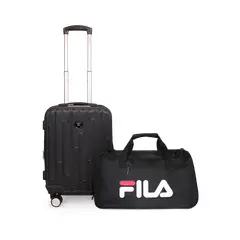F - Pack Maleta cabina Flip negra 10kg + bolso Fila 42lts