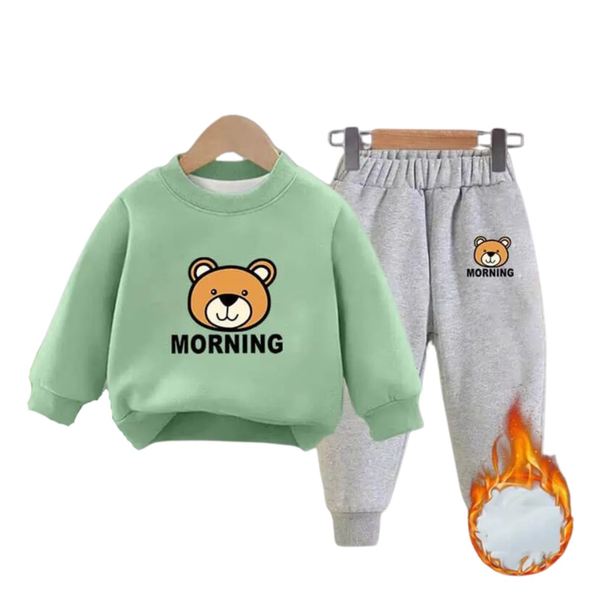 JUMP KIDS - Conjunto De Buzo Frizado Con Chiporro Oso 4-8 años