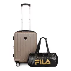 F - Pack Maleta cabina Flip café 10kg + Bolso Fila Bolonia