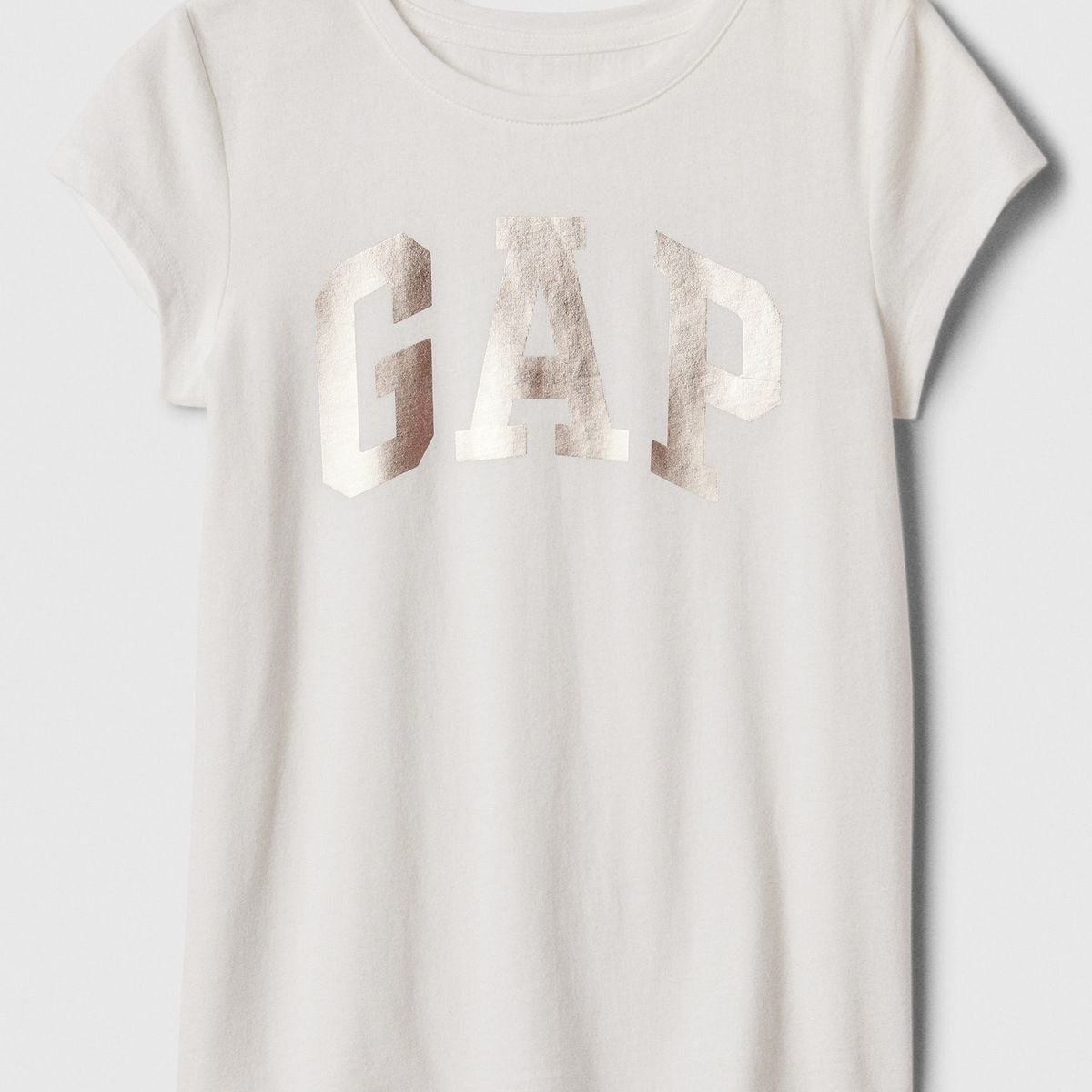 GAP - Polera Niña Logo Manga Corta Beige GAP
