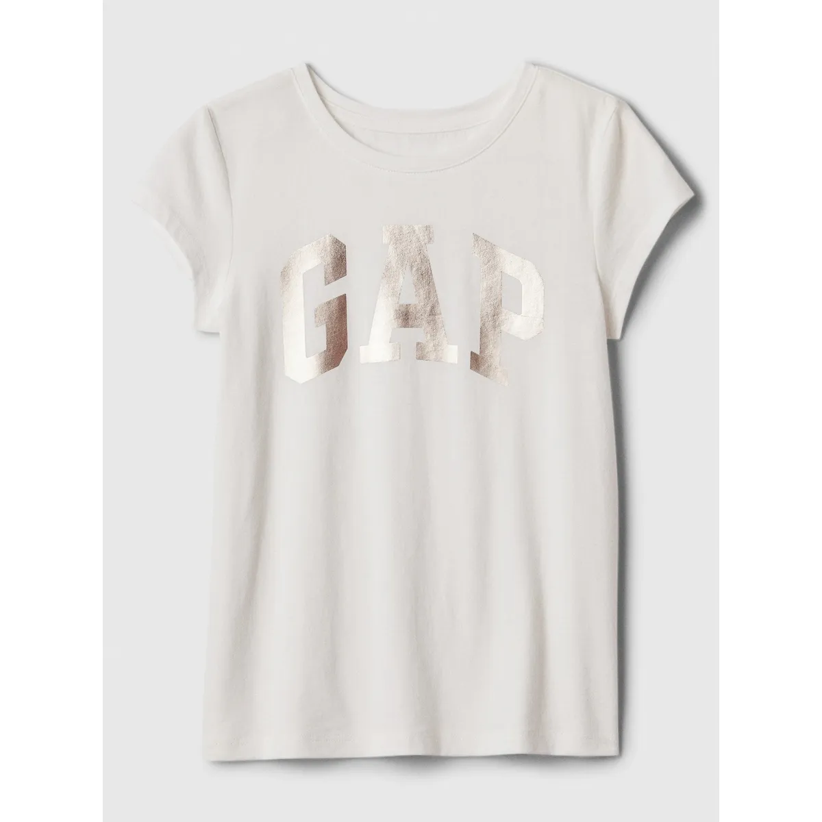 GAP - Polera Niña Logo Manga Corta Beige GAP
