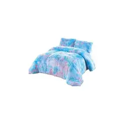 GENERICO - Cobertor Plumón Invierno Chiporro Liso Peludo Cama 2Plazas color CIELO