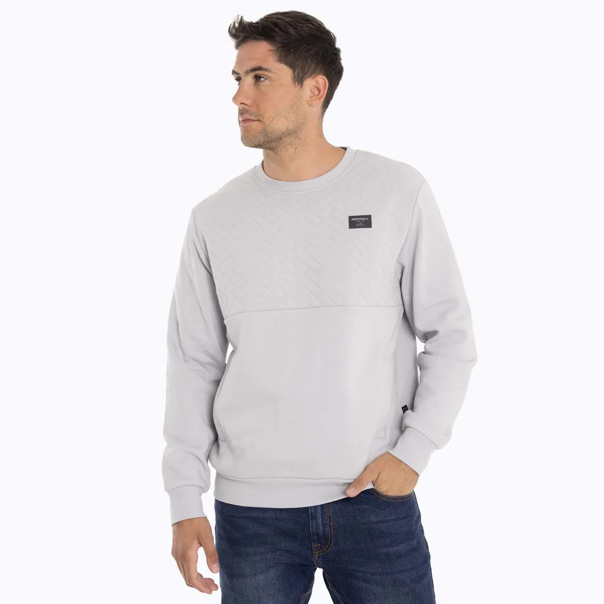 MERRELL - Poleron Hombre Yellowst Sweatshirt Gris claro MERRELL
