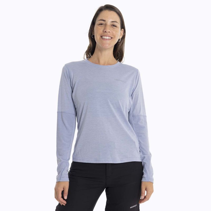 MERRELL - Polera Mujer Sport Connecticut Celeste MERRELL