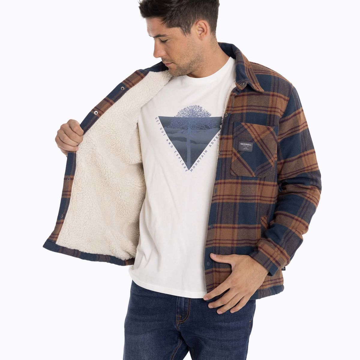 MERRELL - Chaqueta Sobrecamisa Hombre Mojave Oversh Azul MERRELL