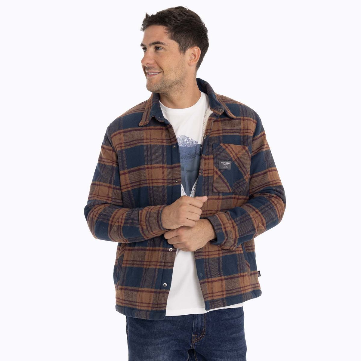 MERRELL - Chaqueta Sobrecamisa Hombre Mojave Oversh Azul MERRELL