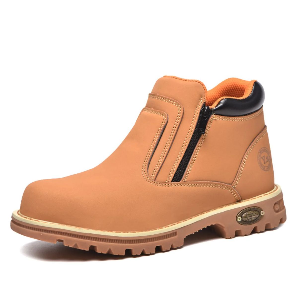 TIOZONEY - Zapatos de seguridad con cierre a prueba de golpes - Amarillo.