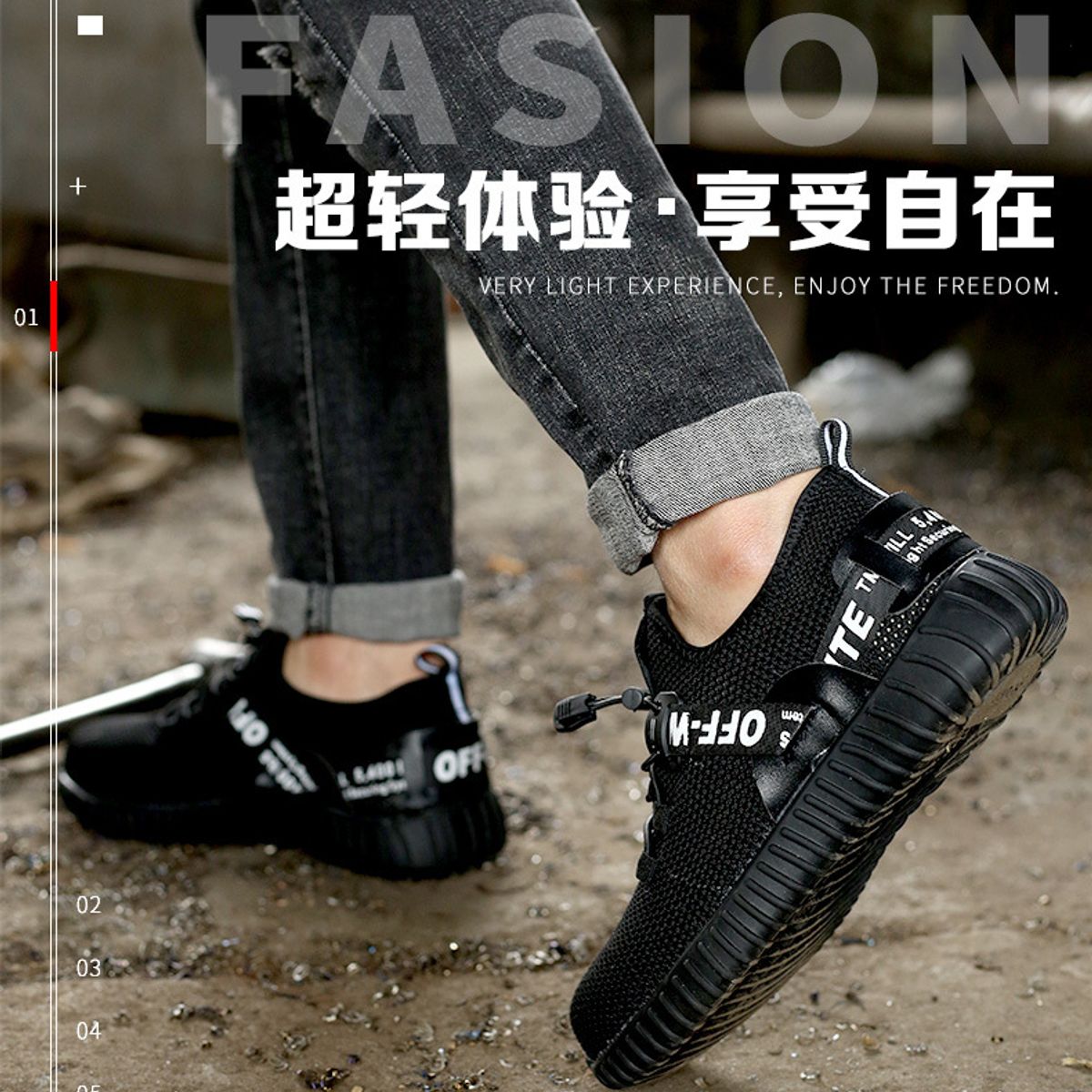 TIOZONEY - Zapatos de seguridad Hombre - Negro.