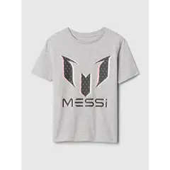 GAP - Polera Niño Licencia Messi Manga Corta Gris