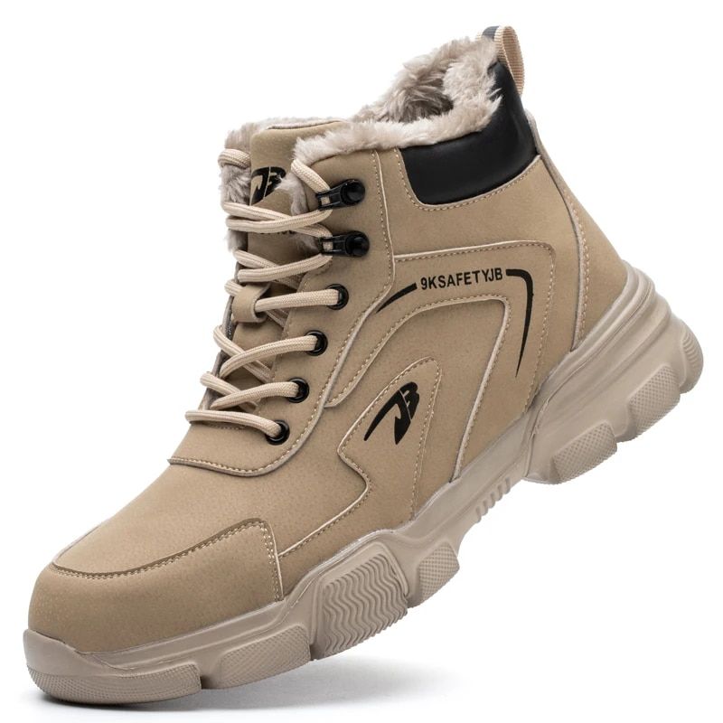 TIOZONEY - Bototos de seguridad Hombre - Beige.