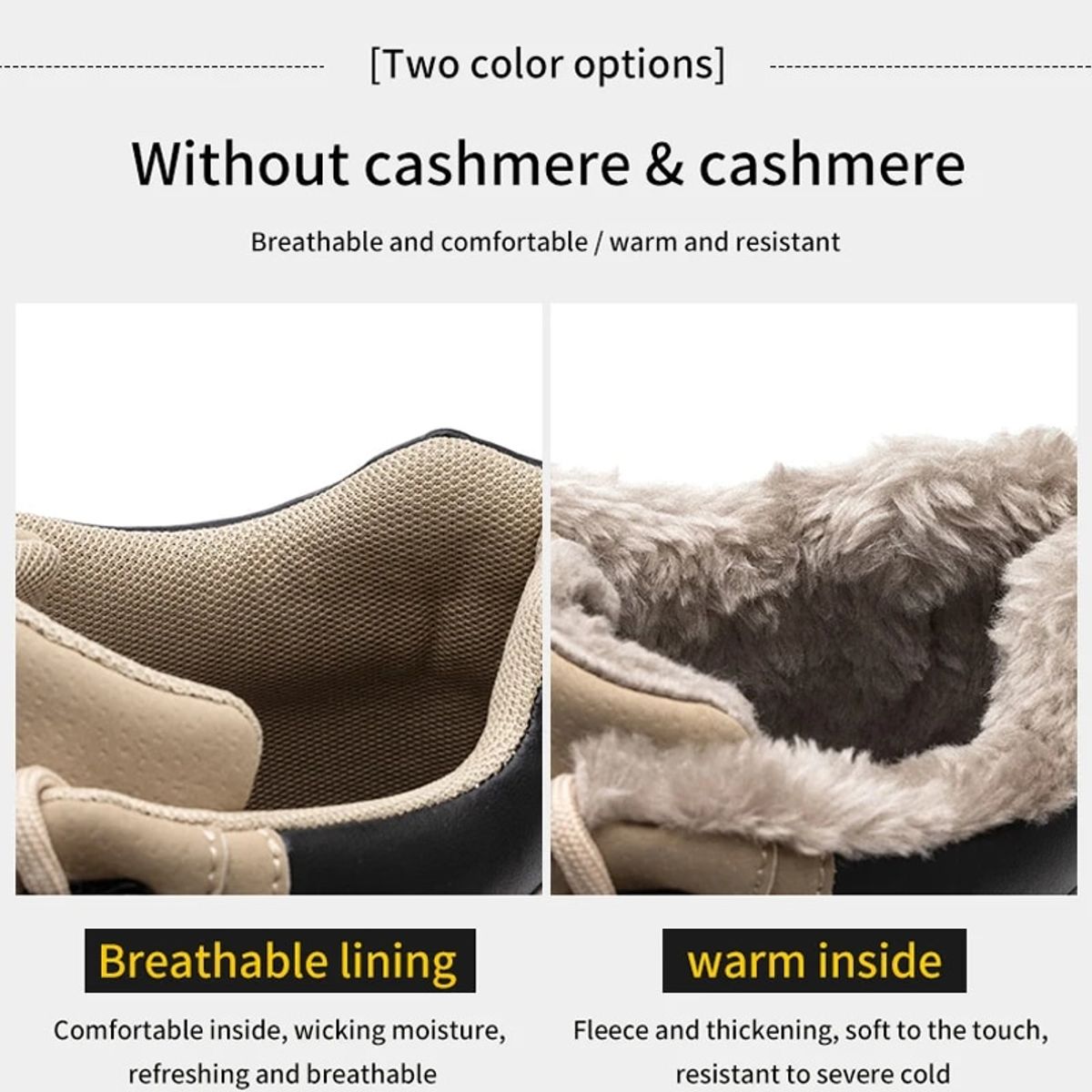 TIOZONEY - Bototos de seguridad Hombre - Beige.