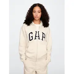 GAP - Polerón Mujer Logo Con Cierre Beige