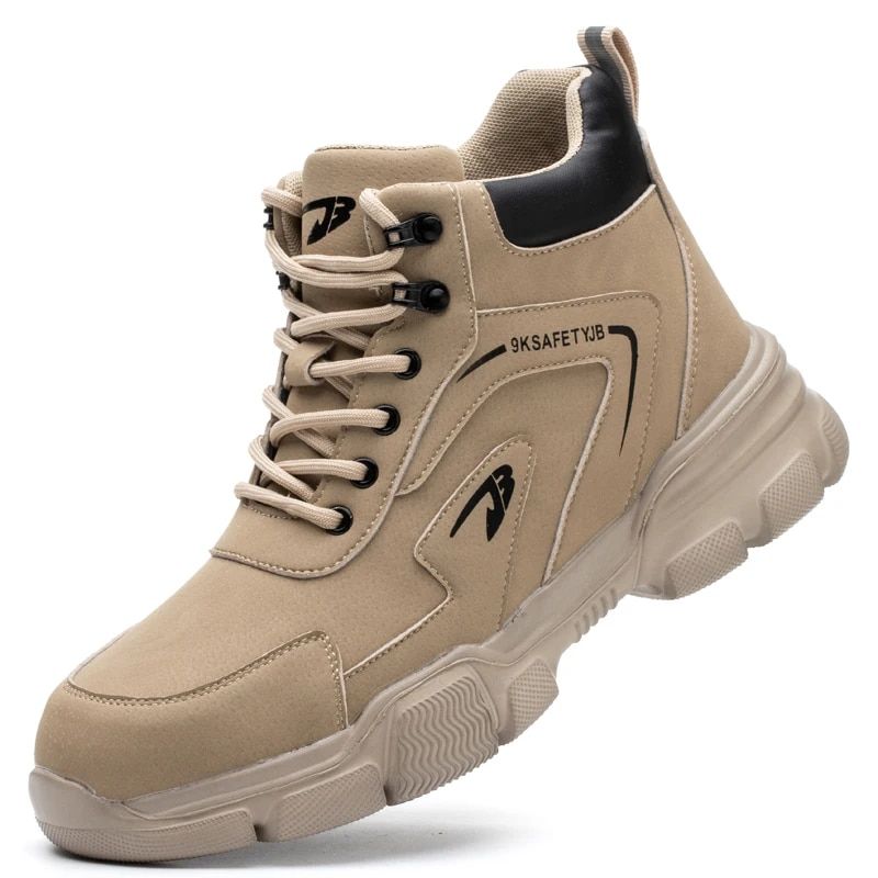 TIOZONEY - Bototos de seguridad Hombre - Beige.