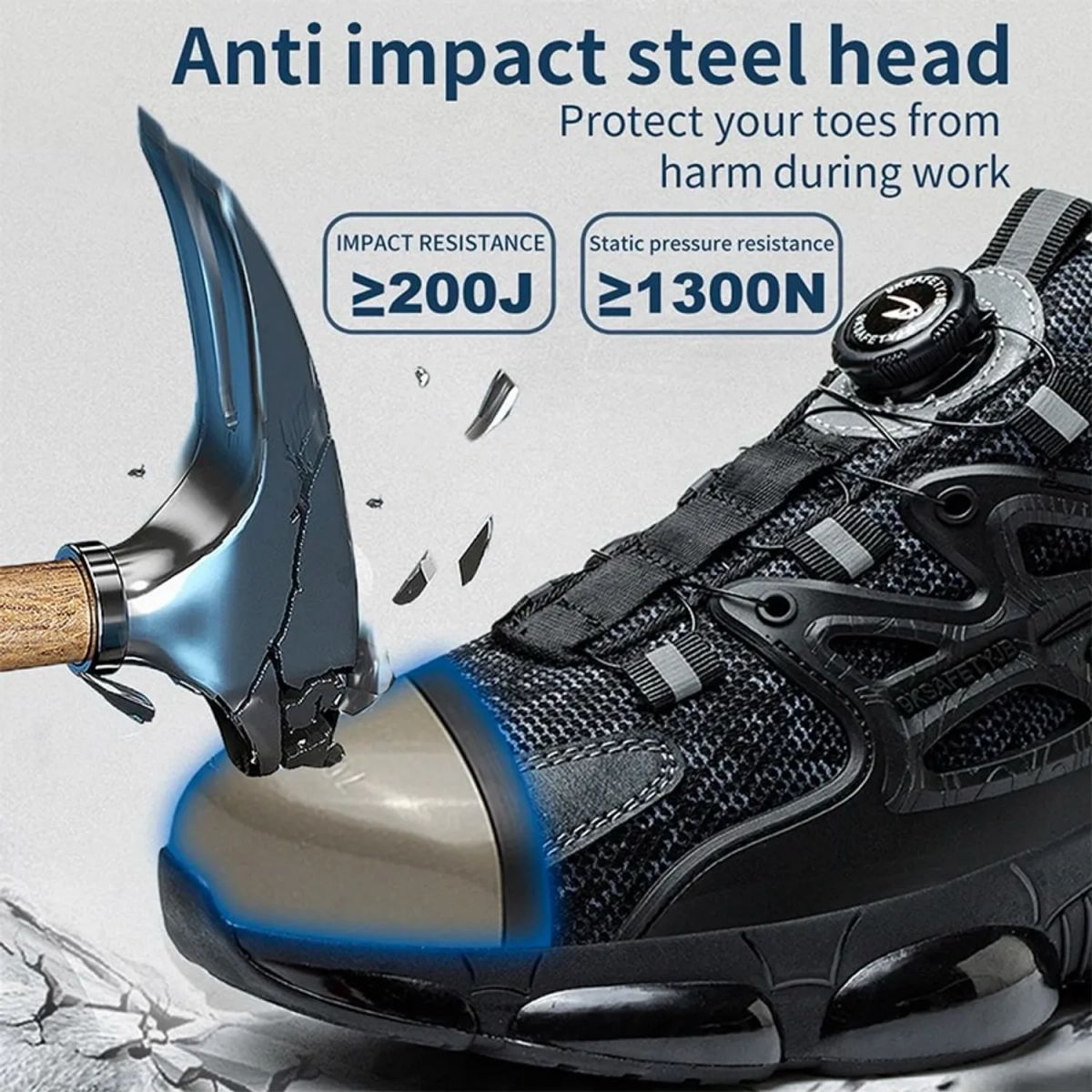 TIOZONEY - Zapatos de seguridad Hombre - Negro