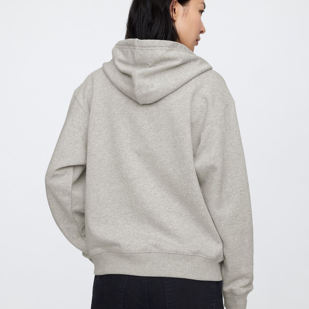 GAP - Polerón Mujer GAP Logo V24 Con Cierre Gris