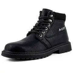 TIOZONEY - Bototos de seguridad PU sintético Hombre - Negro