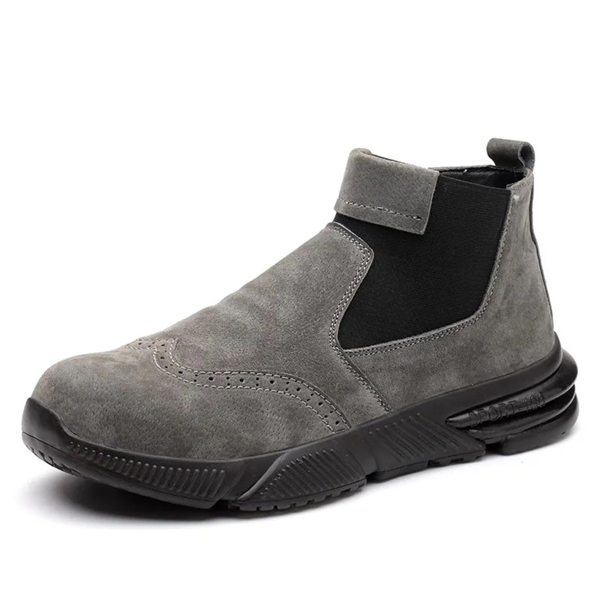 TIOZONEY - Zapatos de trabajo PU sintético Hombre - Gris