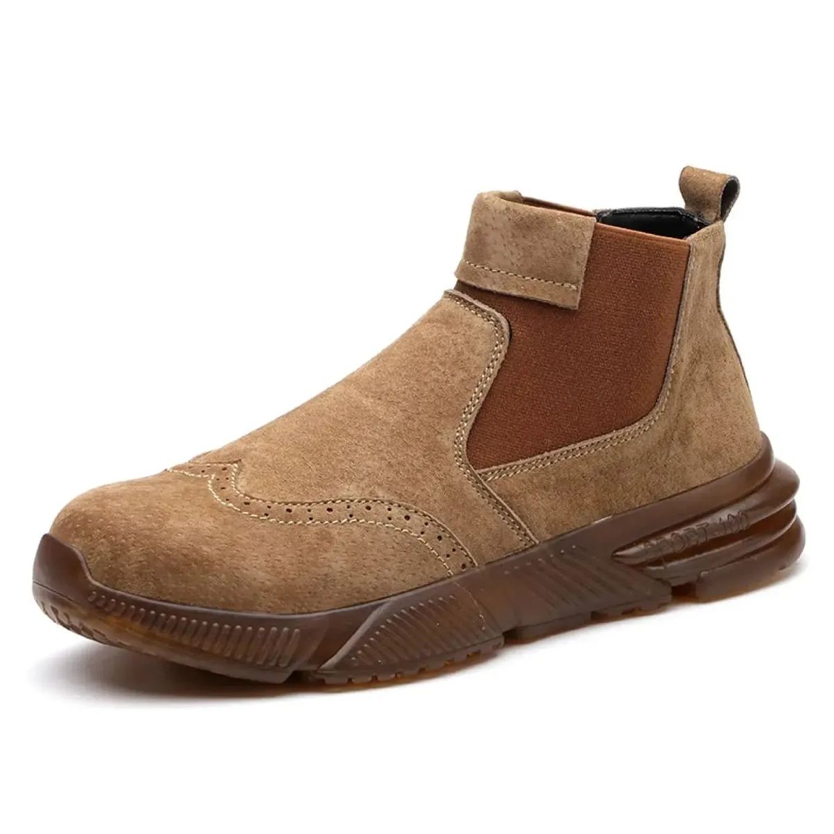 TIOZONEY - Zapatos de trabajo PU sintético Hombre - Café.