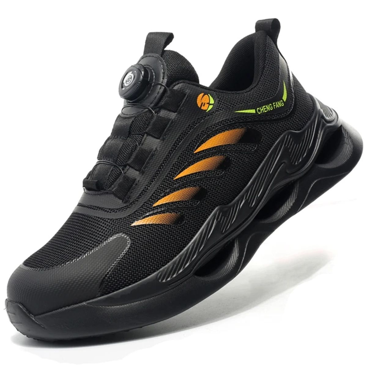 TIOZONEY - Zapatos de seguridad con botón giratorio