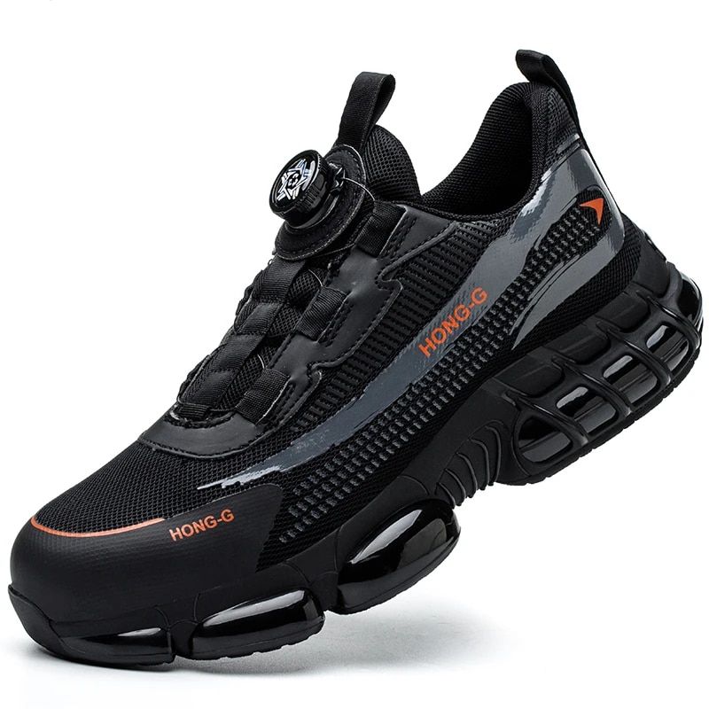 TIOZONEY - Zapatos de seguridad con botón giratorio