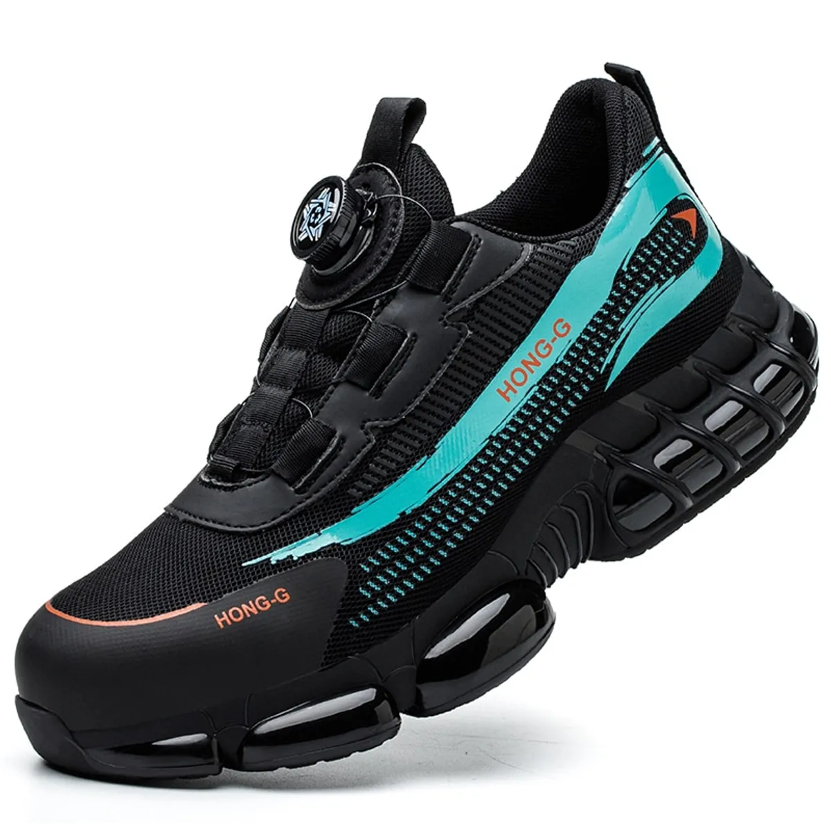 TIOZONEY - Zapatos de seguridad con botón giratorio