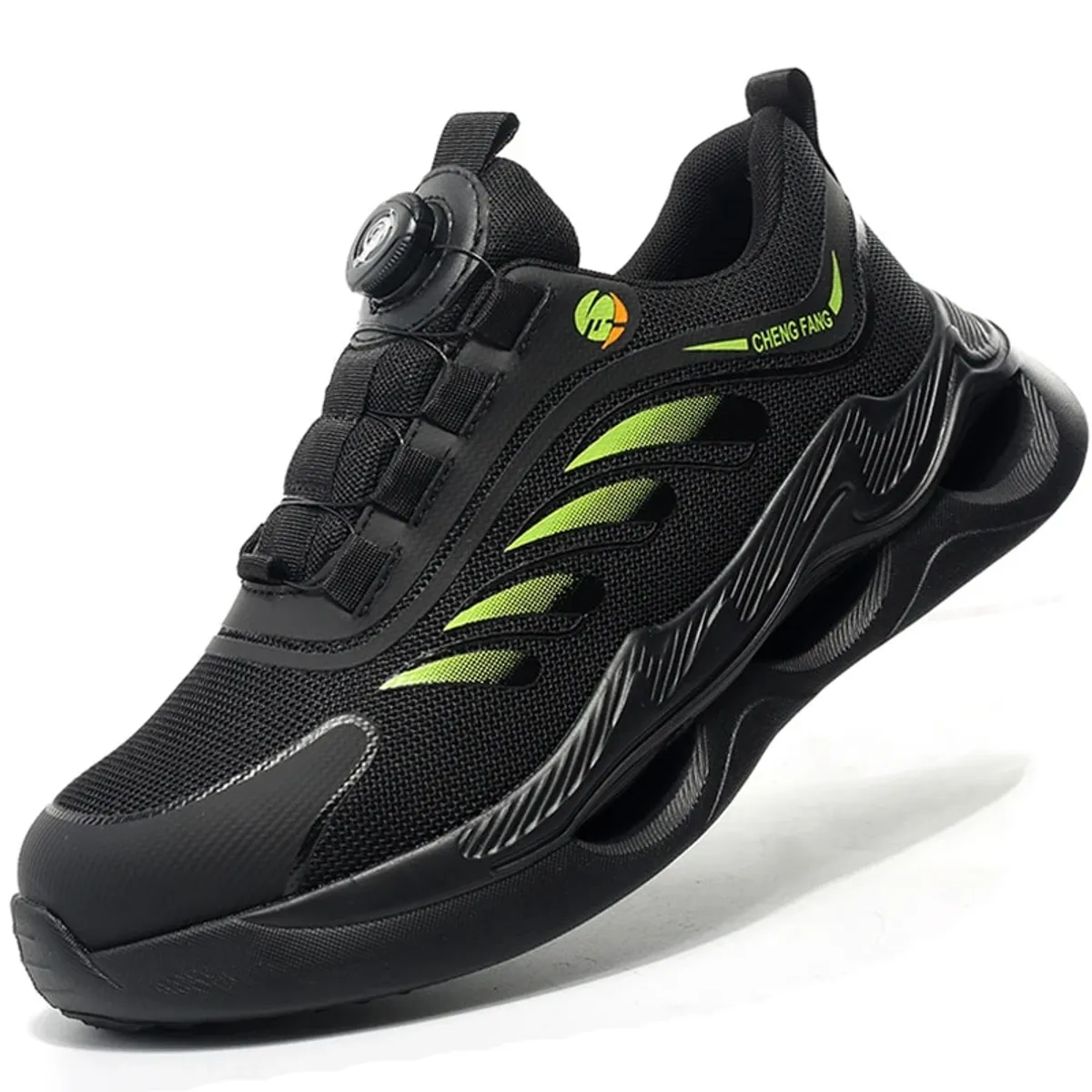 TIOZONEY - Zapatos de seguridad con botón giratorio