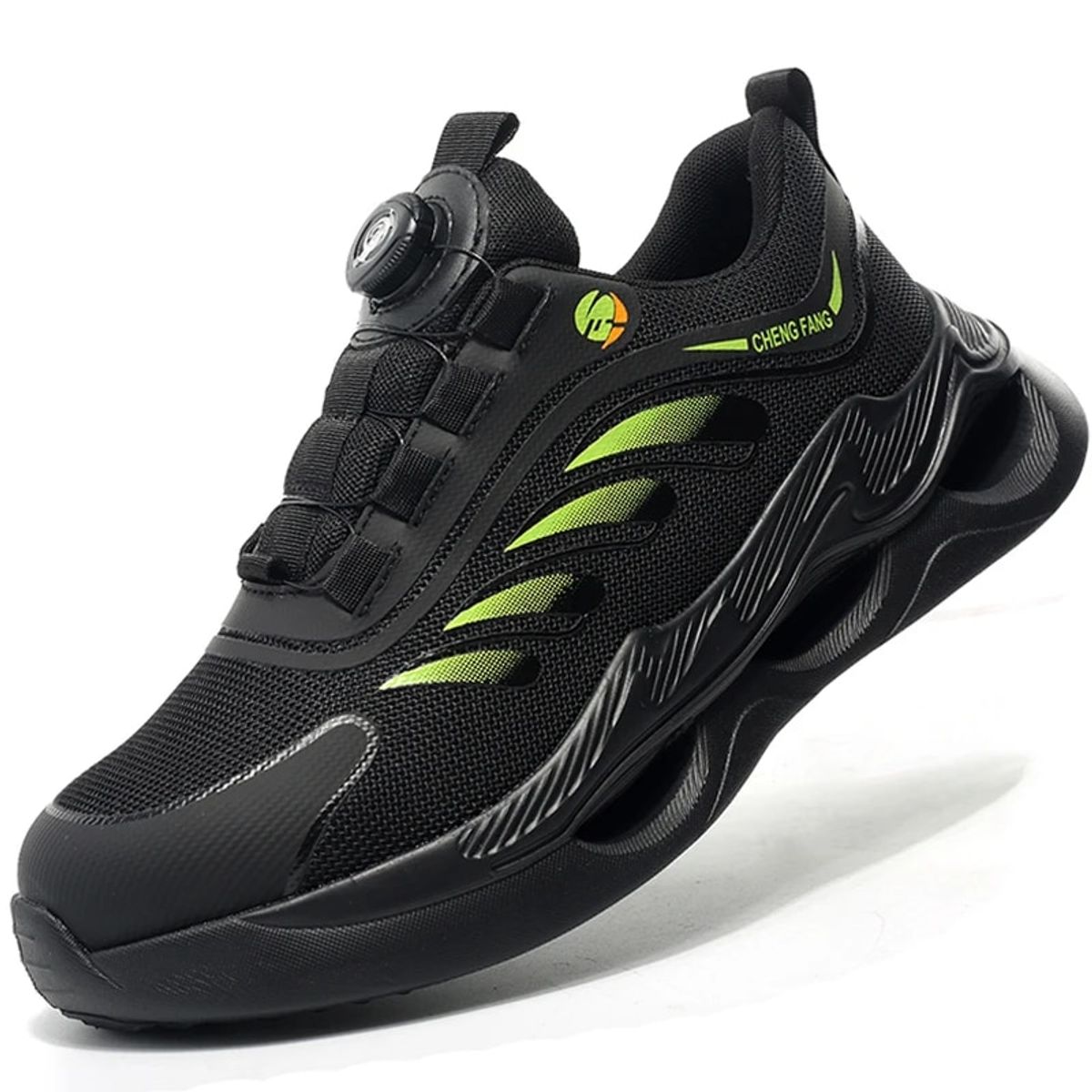 TIOZONEY - Zapatos de seguridad con botón giratorio