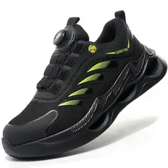 TIOZONEY - Zapatos de seguridad con botón giratorio