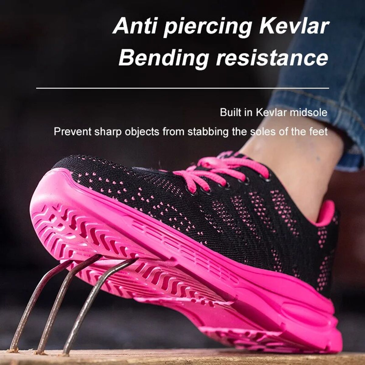 TIOZONEY - Zapatillas de trabajo ligeras y transpirables para mujer