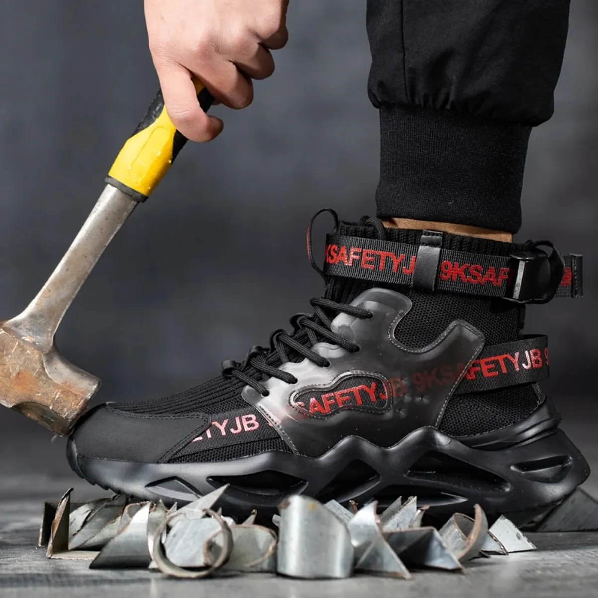 TIOZONEY - Zapatos de trabajo antiperforaciones para hombre