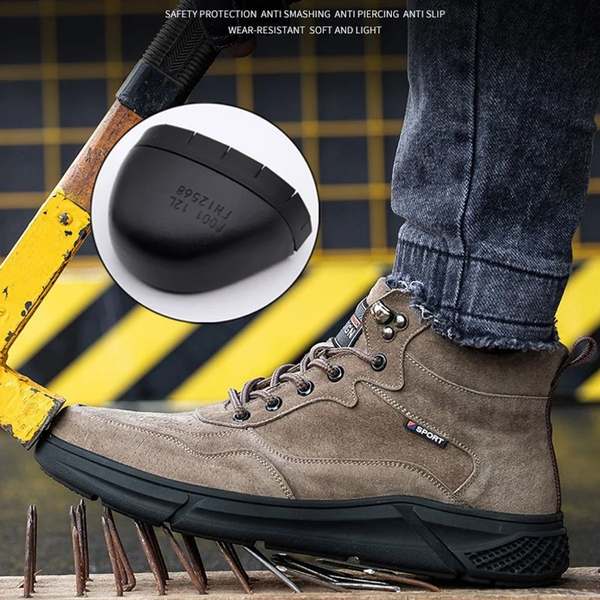 TIOZONEY - Botas de seguridad de alta calidad para hombre