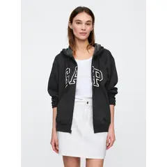 GAP - Polerón Mujer Logo Con Cierre Gris