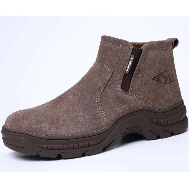 TIOZONEY - Botas de seguridad de PU para hombre.