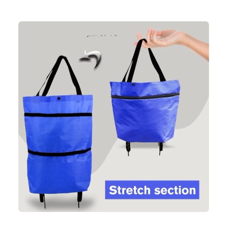 GENERICO - Bolso Plegable Con Ruedas Carrito De Compras Portatil