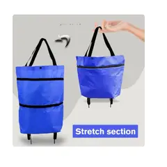 GENERICO - Bolso Plegable Con Ruedas Carrito De Compras Portatil