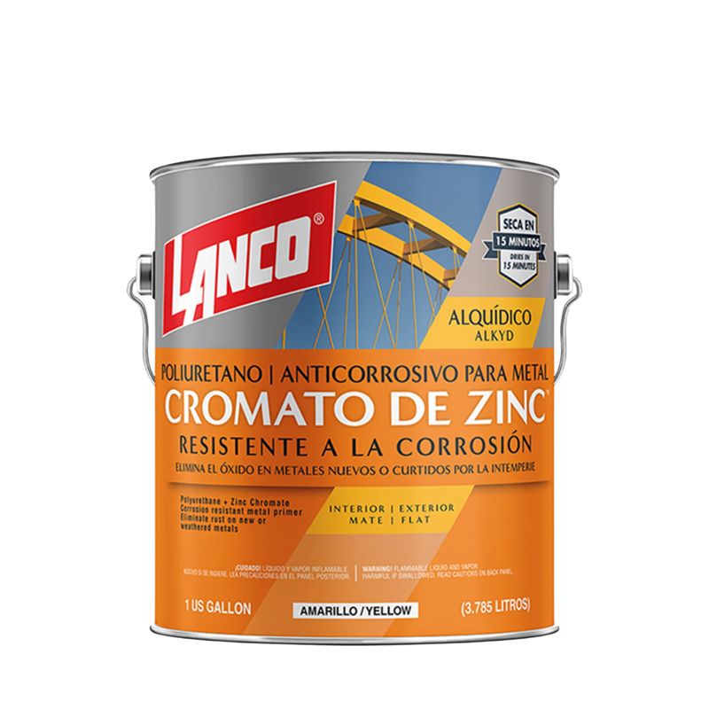 LANCO - Imprimante Anticorrosivo Cromato de Zinc Amarillo Lanco 1 GL