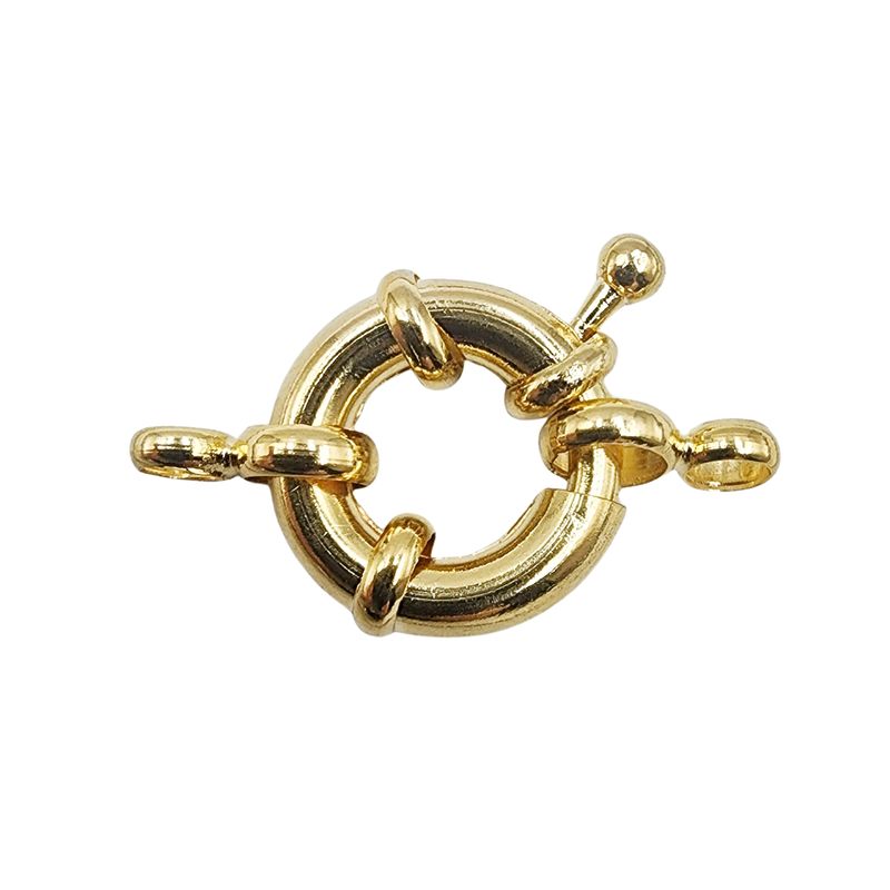 GENERICO - Broche timón 15mm con baño de oro 6 unidades
