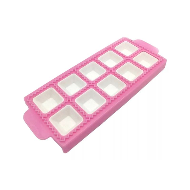 GENERICO - Molde para 10 raviolis cuadrados color blanco