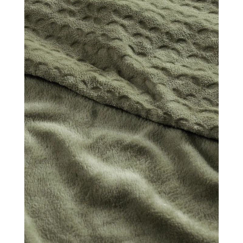MASHINI - FRAZADAS EMBOSSED Oliva 2 plazas