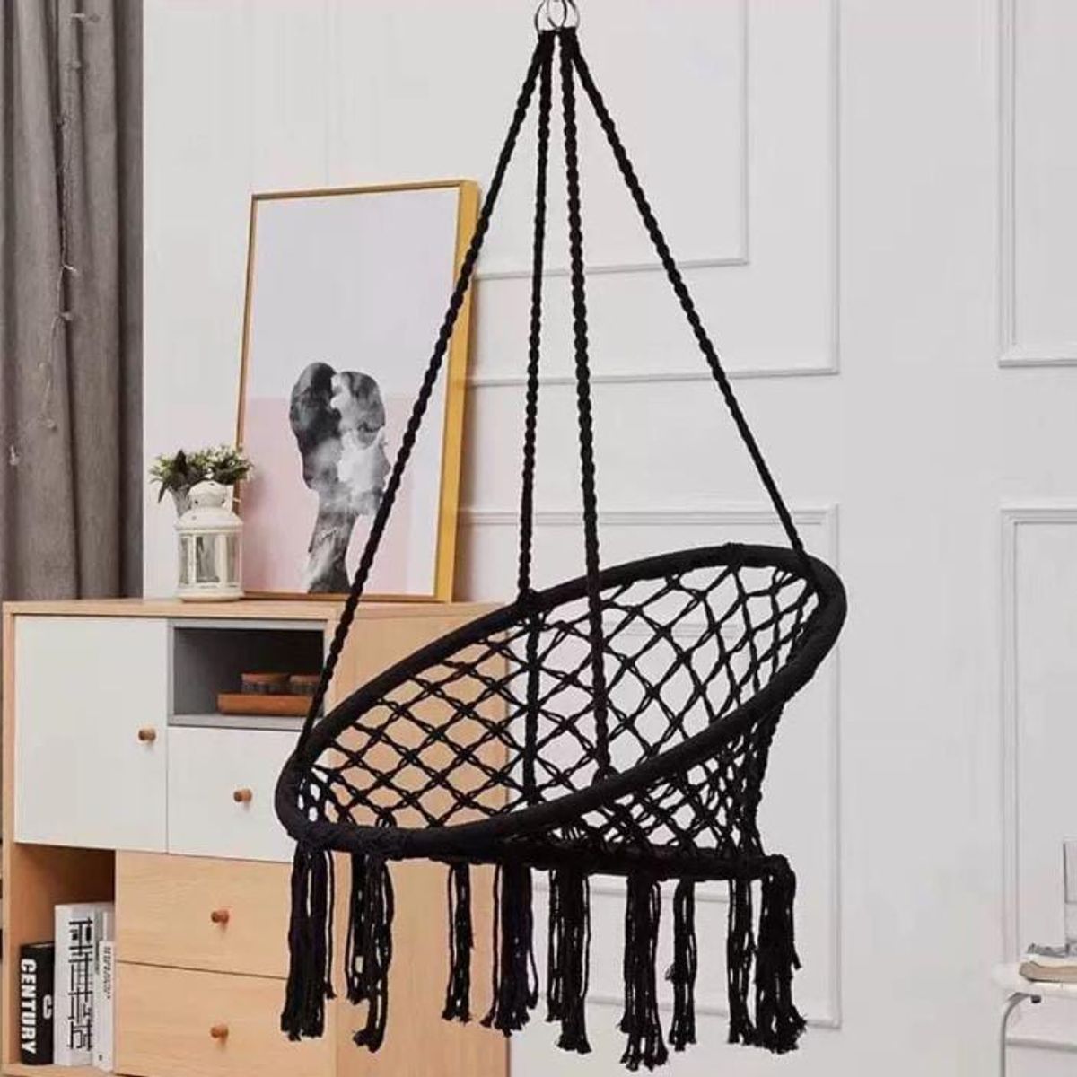 GENERICO - SILLA COLGANTE RELAJANTE MECEDORA TEJIDO TIPO HAMACA PARA EL HOGAR