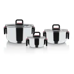 WENS - Batería de Cocina 6 Piezas Acero Inoxidable Wolf