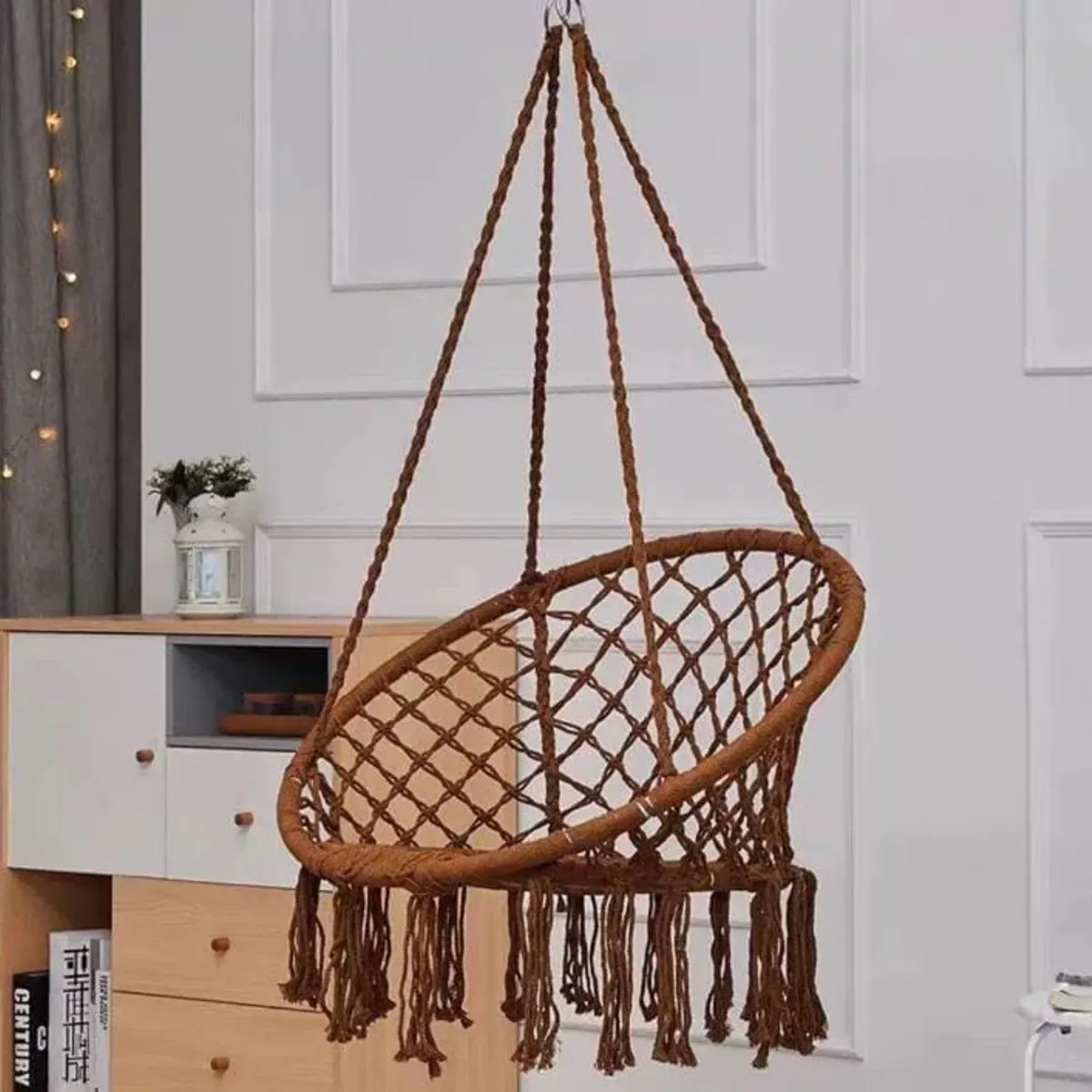 GENERICO - SILLA COLGANTE RELAJANTE MECEDORA TEJIDO TIPO HAMACA PARA EL HOGAR