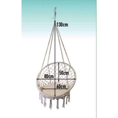 Imagen 2 del producto SILLA COLGANTE RELAJANTE MECEDORA TEJIDO TIPO HAMACA PARA EL HOGAR