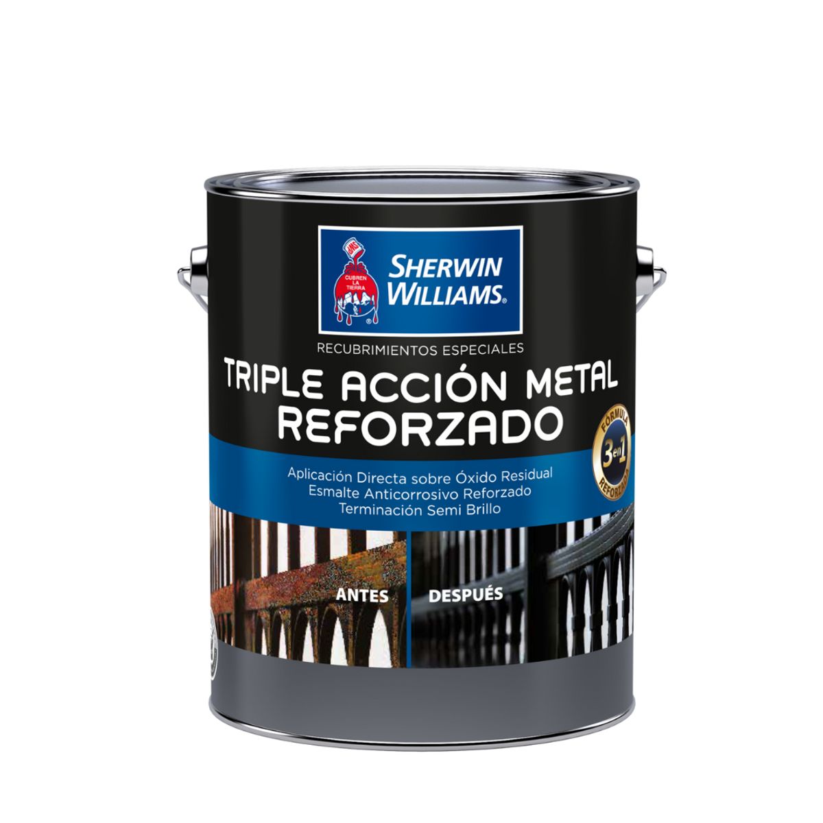 SHERWIN WILLIAMS - Anticorrosivo Sherwin Williams Triple Acción Reforzado Gris 946 ml