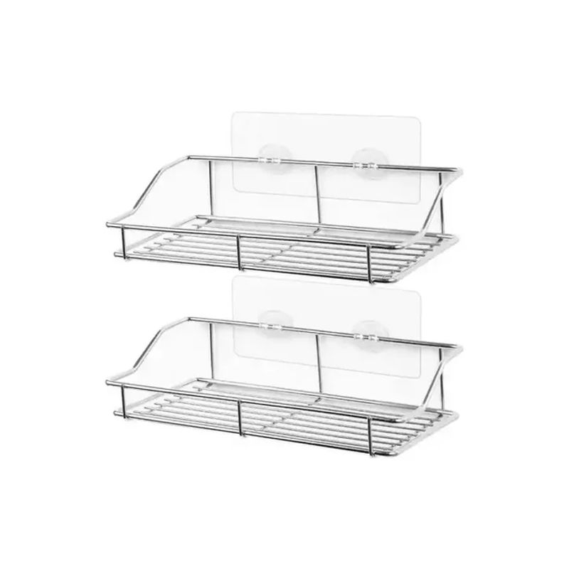 GENERICO - Pack 2 organizadores ducha baño repisa accesorios jabonera shampoo Myg potente adhesivo